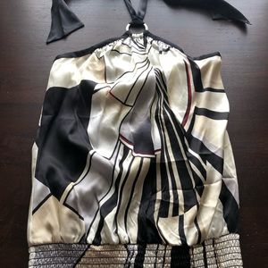 White House | Black Market 100% silk halter. NWT